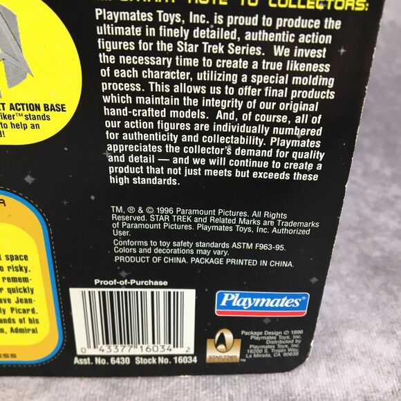 STAR TREK Admiral William T Riker Next Generation Playmates Figure 30 Years-Read - Picture 10 of 11